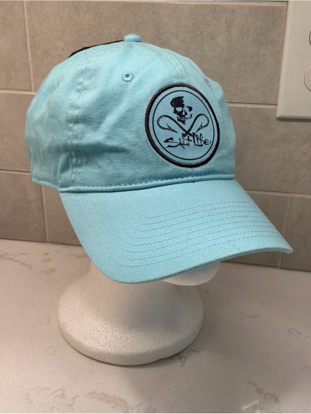 NWT Salt Life Adjustable Cap Hat Turquoise Blue Brand New